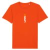 T-shirt unisexe orange LOVE YOU - Collection Saint-valentin