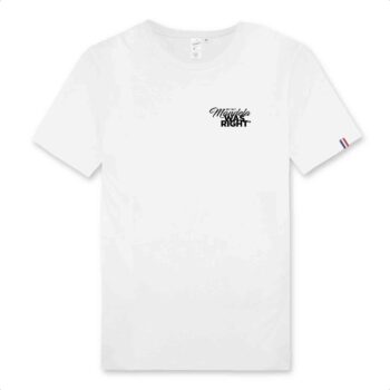 T-shirt Homme Made in France blanc et noir en coton biologique