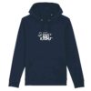 Sweat à capuche bleu marine et blanc Unisexe en coton bio DIANA - Collection hoodie inspirant