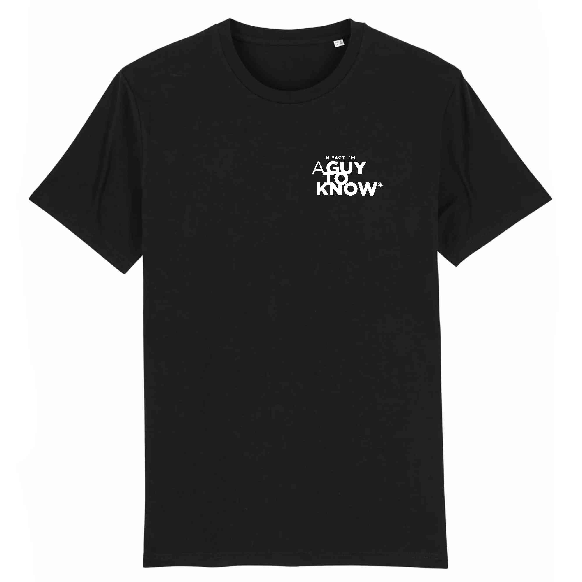 T-Shirt noir A GUY TO KNOW* - Collection tshirt inspirant en plusieurs couleurs