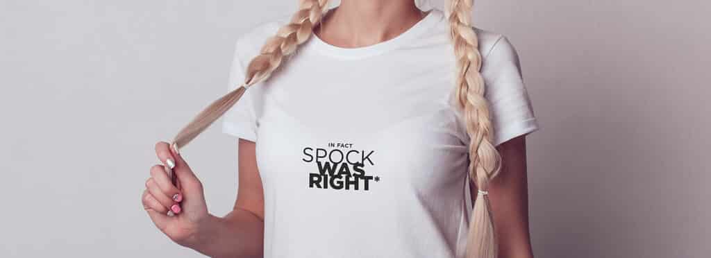 t-shirt nearooana spock was right - t-shirt bio pour femme et homme