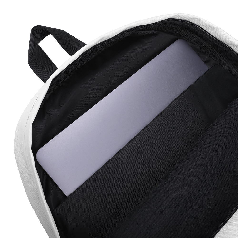 sac a dos blanc avec bretelles ergonomiques confortables détails 6