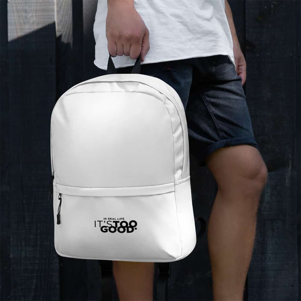 sac a dos blanc avec bretelles ergonomiques confortables ambiance 1
