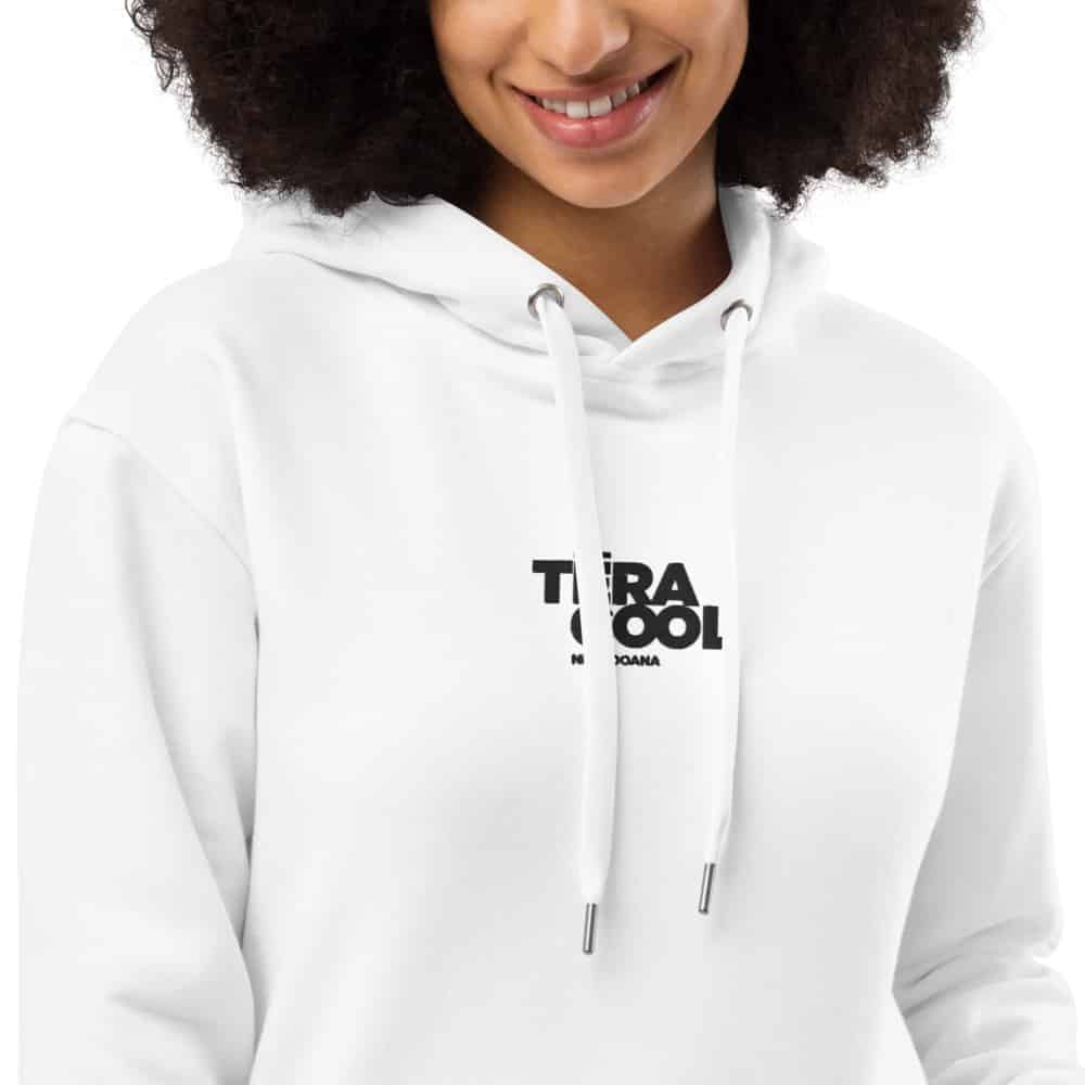 Sweatshirt à capuche et messages Nearooana "TERA COOL" en blanc - Sweat qualité premium